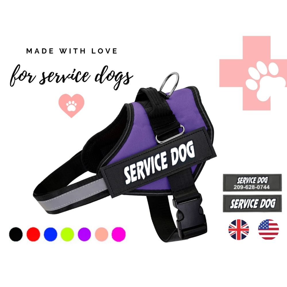 Arnés para perros de servicio personalizado