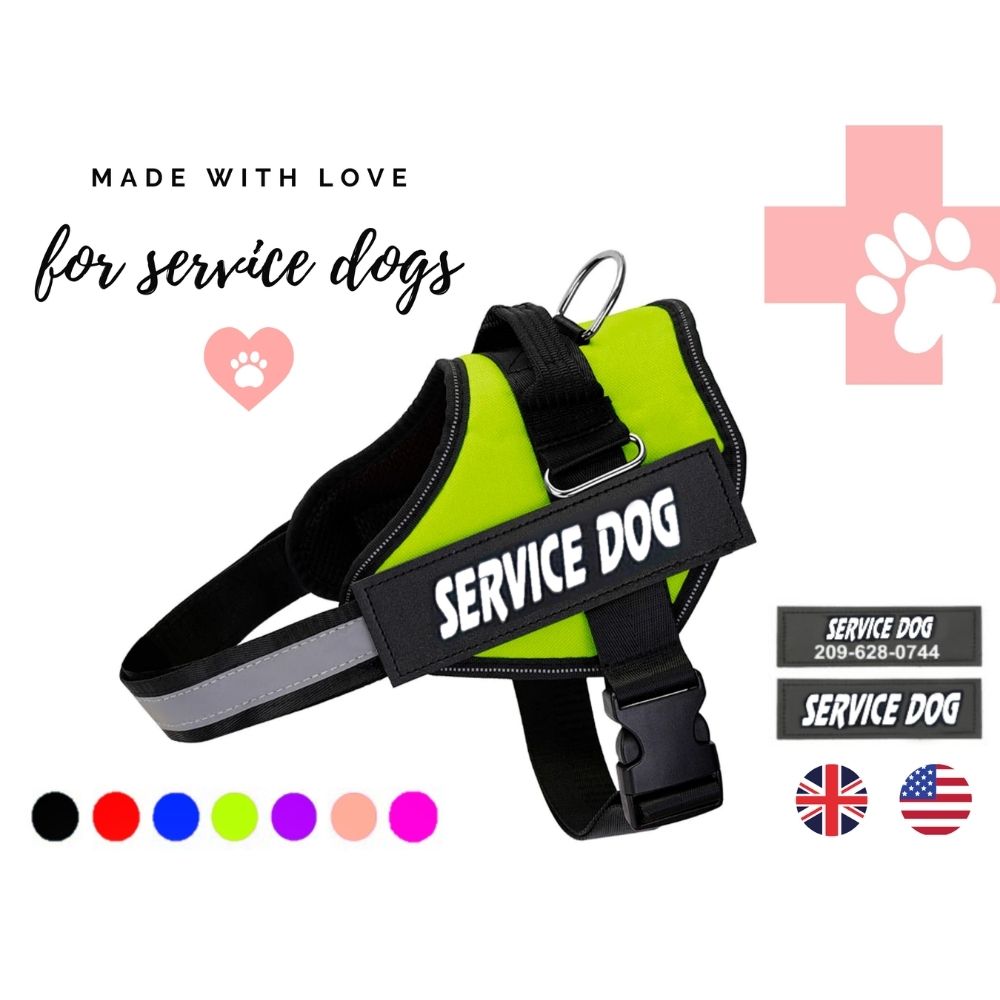 Arnés para perros de servicio personalizado