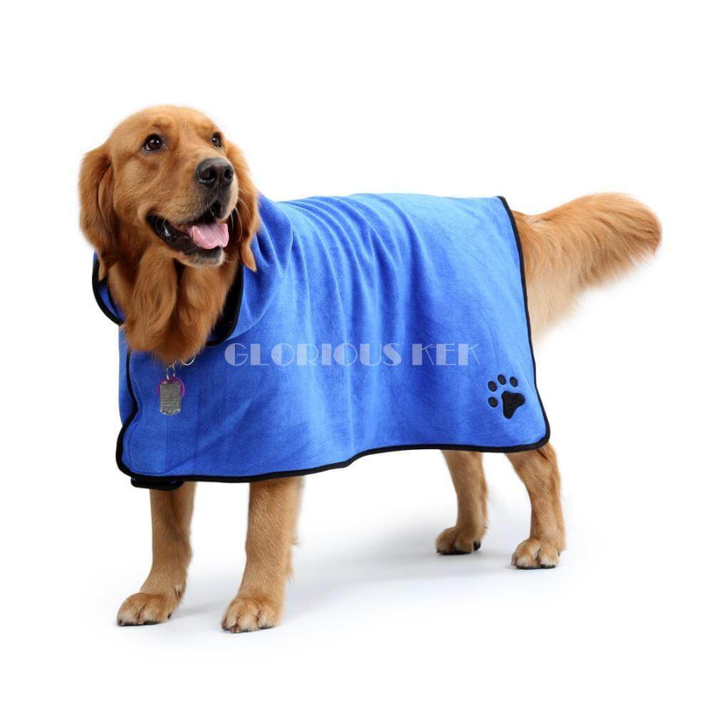 Absorbent Dog Bathrobe Dog Bathrobe Happy Paws 