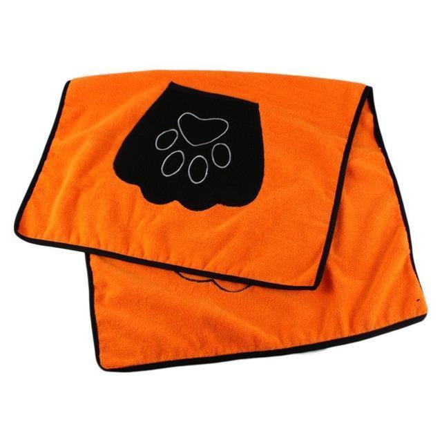 Absorbent Dog Towel Towels Happy Paws Orange 