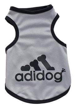 Adidog Dog Vest Dog Vest Happy Paws Silver Small 