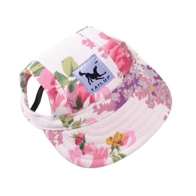 All Stars Peak Cap Dog Cap Happy Paws Floral Pink Small 