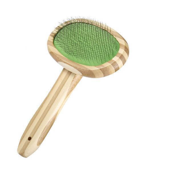 Bamboo Slicker Brush Dog Brush & Comb Happy Paws 