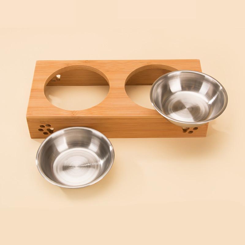 Bamboo Stainless Steel Bowl Feeding bowl Happy Paws 