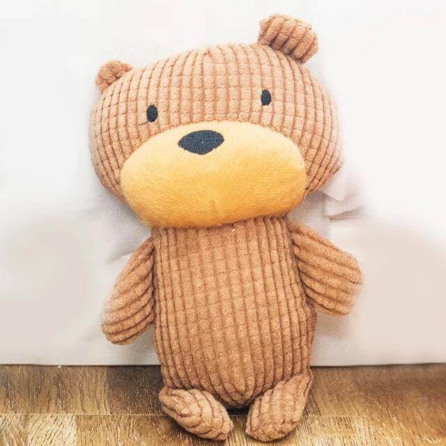 Barni The Plush Bear Plush & Squeaky Toys Happy Paws Brown 