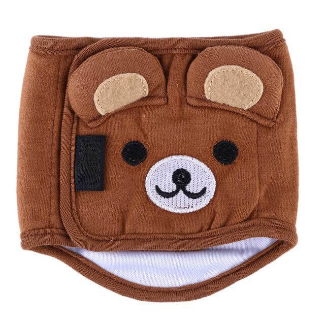 Belly Band Pants Dog Underwear Happy Paws Brown Bear Small 