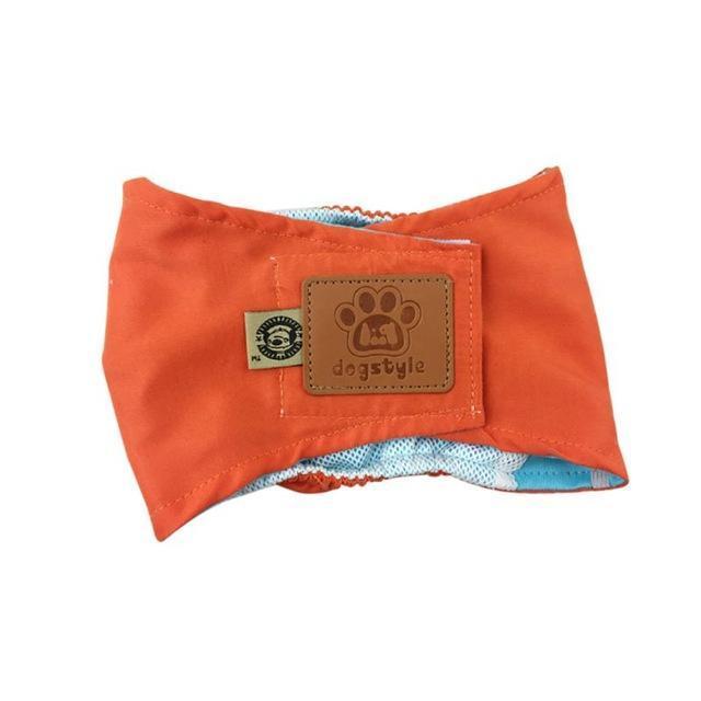 Belly Band Underwear Dog Underwear Happy Paws Orange Small 