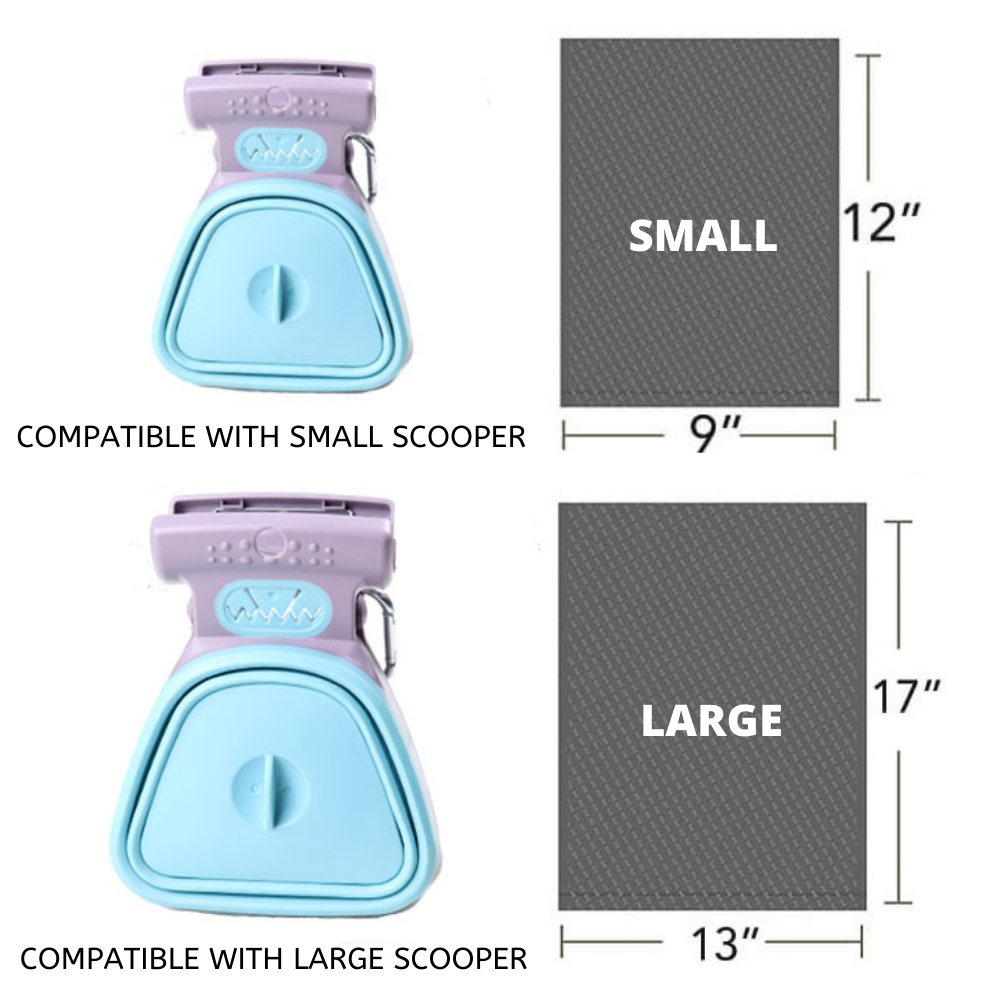 Biodegradable bags for compact scooper