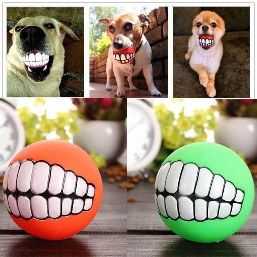 Cheesy Grins Squeaky Ball Balls Happy Paws 