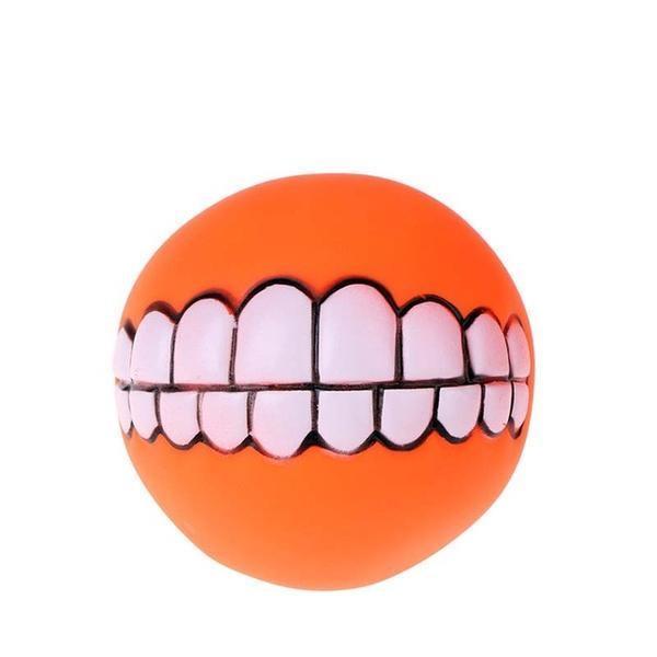 Cheesy Grins Squeaky Ball Balls Happy Paws Orange 