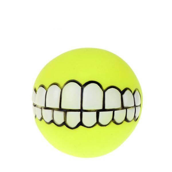 Cheesy Grins Squeaky Ball Balls Happy Paws Yellow 