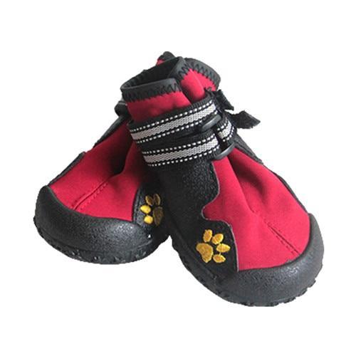 Comfy Sports Sneakers Dog Boots Happy Paws Red 4 