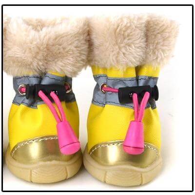 Comfy Ugg style Booties Dog Boots Happy Paws Yellow Large 