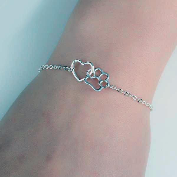 Connected Hearts Bracelet Womens Dog Bracelet Happy Paws 