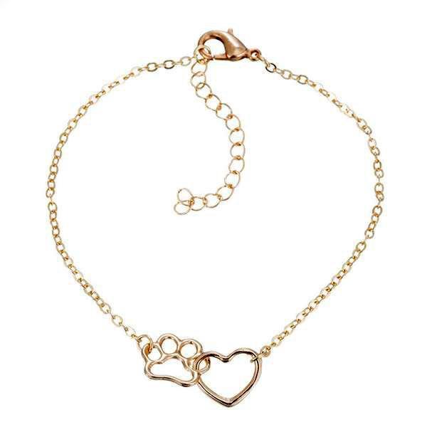 Connected Hearts Bracelet Womens Dog Bracelet Happy Paws 