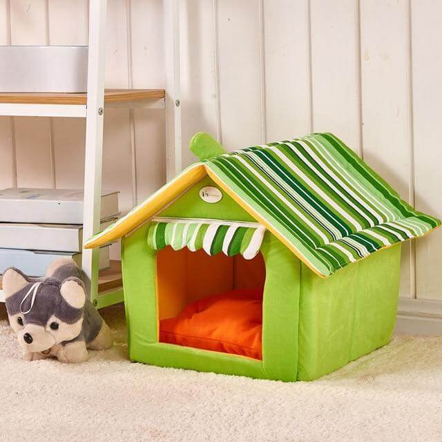 Cosy Dog Kennel Bed Beds Happy Paws Green Small 