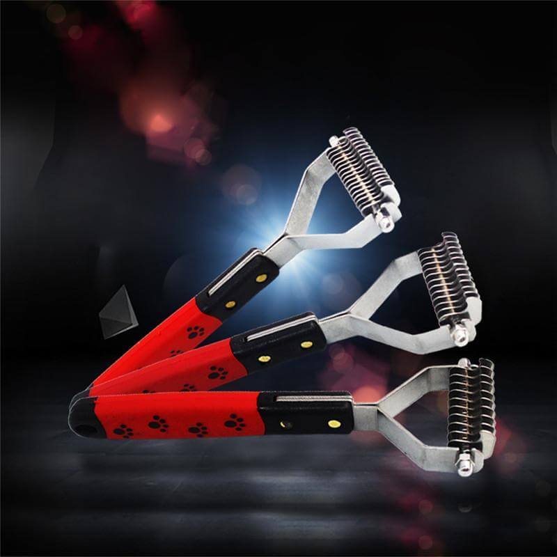 Dematting Grooming Rake Dog Brush & Comb Happy Paws 