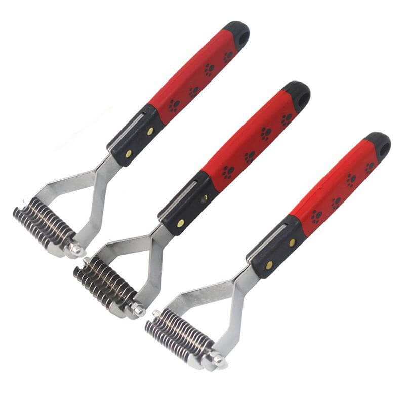 Dematting Grooming Rake Dog Brush & Comb Happy Paws 