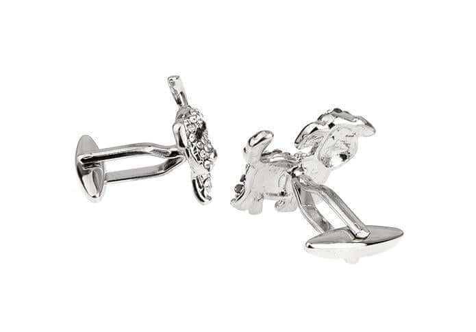 Diamante Dog Cuff-links Mens Dog Cufflinks Happy Paws 