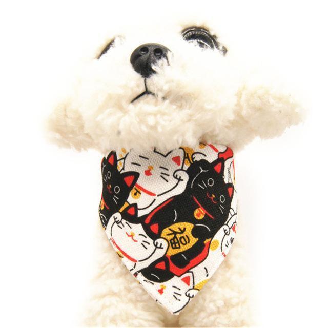 Dog Art Bandanna Collars Dog Neckerchief Happy Paws Cat Medium 