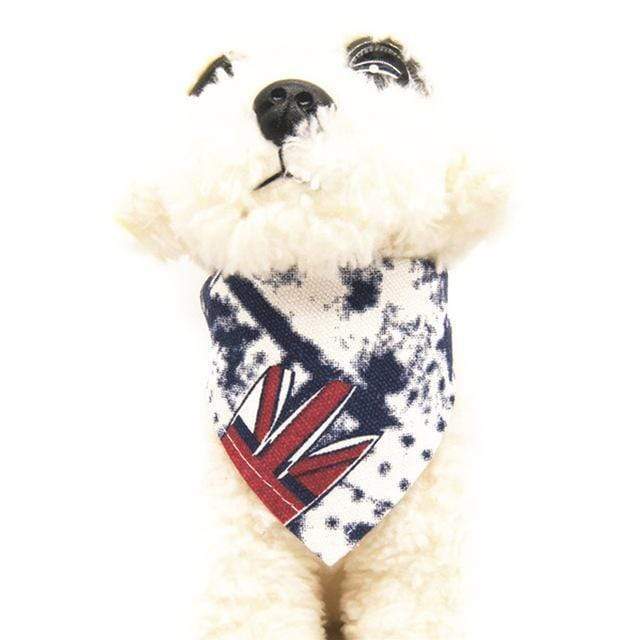 Dog Art Bandanna Collars Dog Neckerchief Happy Paws Flag Small 