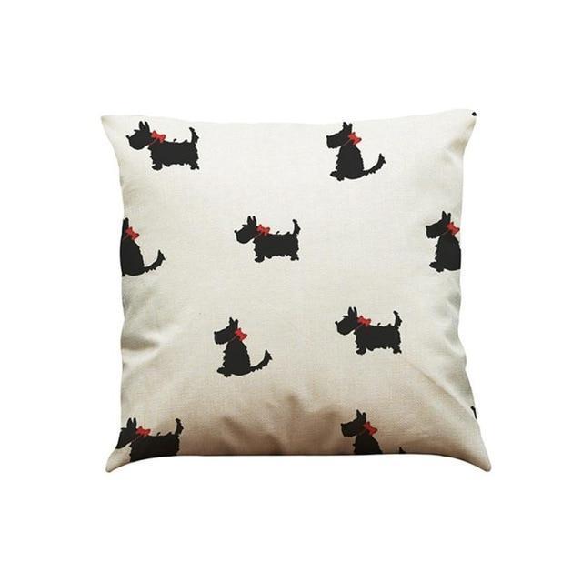Dog Art Pillow Cushion Covers Dog Cushion Covers Happy Paws 4 