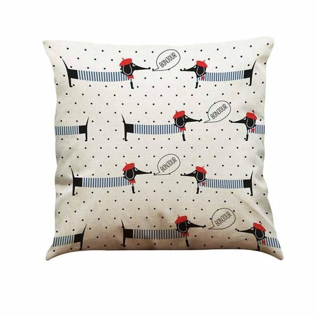 Dog Art Pillow Cushion Covers Dog Cushion Covers Happy Paws 5 