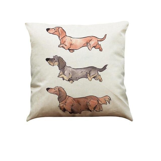 Dog Art Pillow Cushion Covers Dog Cushion Covers Happy Paws 9 