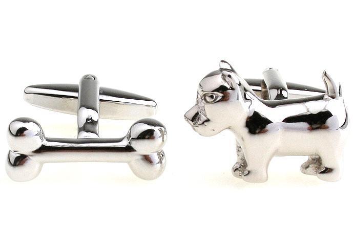 Dog & Bone Cuff-links Mens Dog Cufflinks Happy Paws 