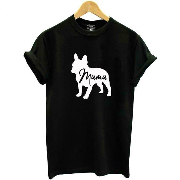 Dog Mama Womens Dog T-shirt Happy Paws Black XXSmall 