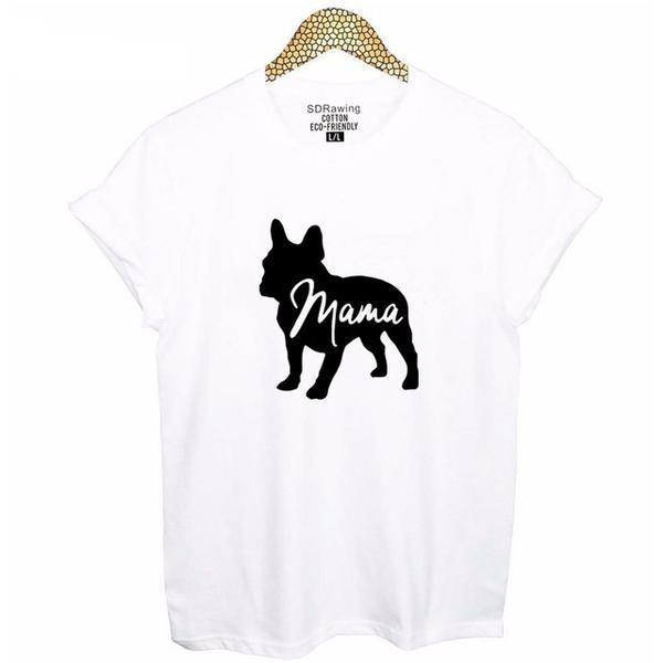 Dog Mama Womens Dog T-shirt Happy Paws White XXSmall 