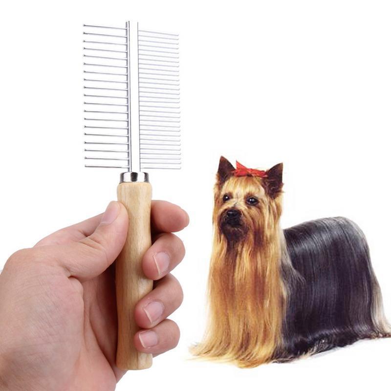 Dual sided Groom Tool Dog Brush & Comb Happy Paws 