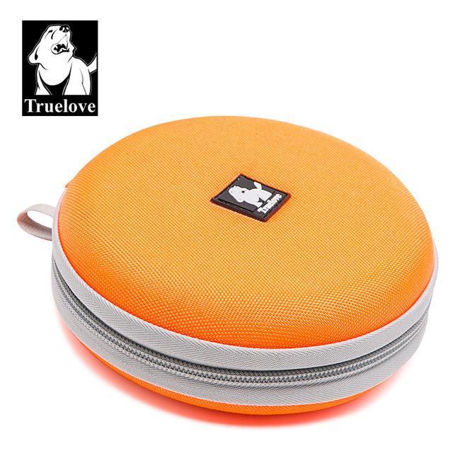 Dual Travel Bowl Frisbee bowl Happy Paws Orange 