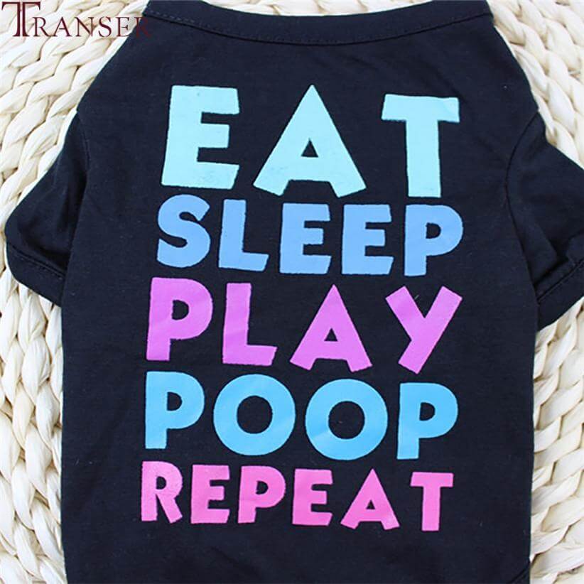 'Eat, Sleep, Play, Poop, Repeat' Dog Vest Happy Paws 