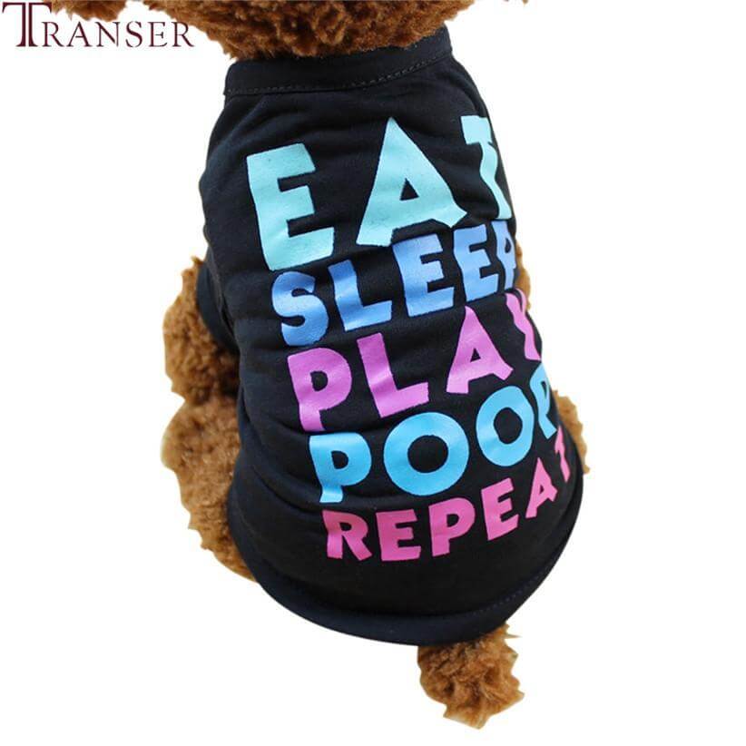 'Eat, Sleep, Play, Poop, Repeat' Dog Vest Happy Paws 