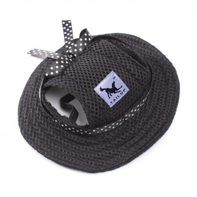 Elegant Canvas Hat Dog Hat Happy Paws Black Medium 