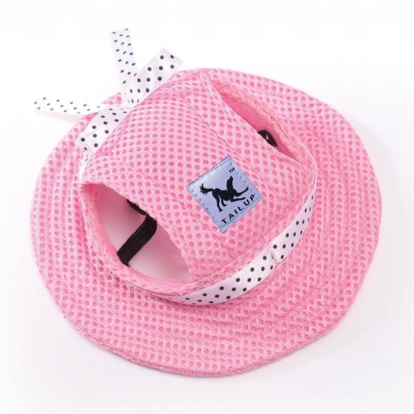 Elegant Canvas Hat Dog Hat Happy Paws Pink Medium 