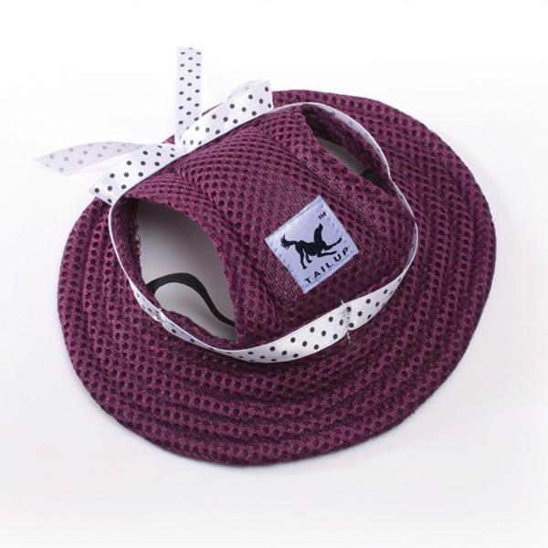 Elegant Canvas Hat Dog Hat Happy Paws Purple Medium 