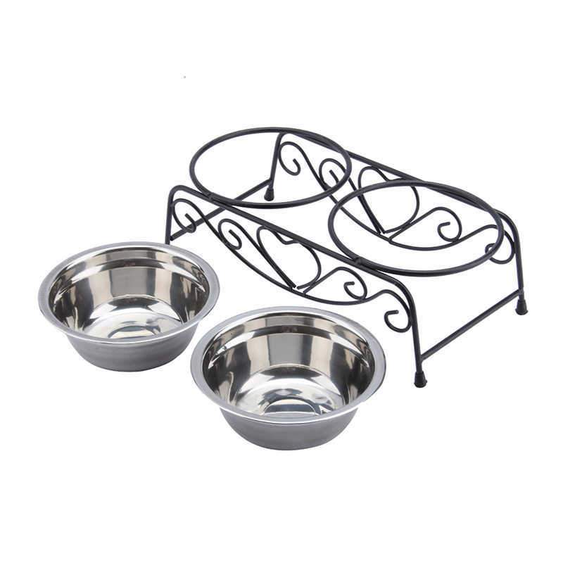 Elegant Stainless Steel Bowls Feeding bowl Happy Paws 