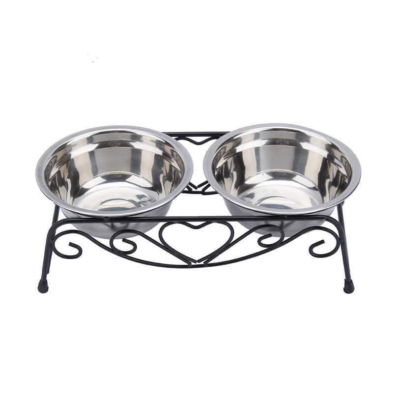 Elegant Stainless Steel Bowls Feeding bowl Happy Paws 