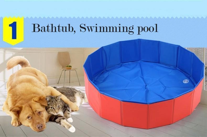 Fold Up Portable Pool Dog Bath Swimming Pool Happy Paws 