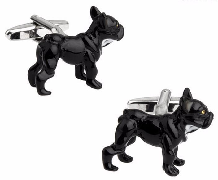 French Bulldog Cufflinks Mens Dog Cufflinks Happy Paws 