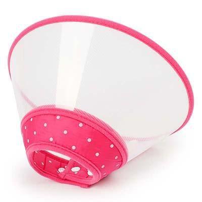 Funky Protective E-Collar Cone Dog Recovery Cone Happy Paws Pink Small 