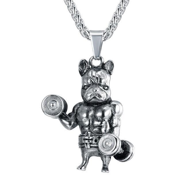 Gym Dog Chain & Pendant Dog Chain & Pendant Happy Paws Silver 