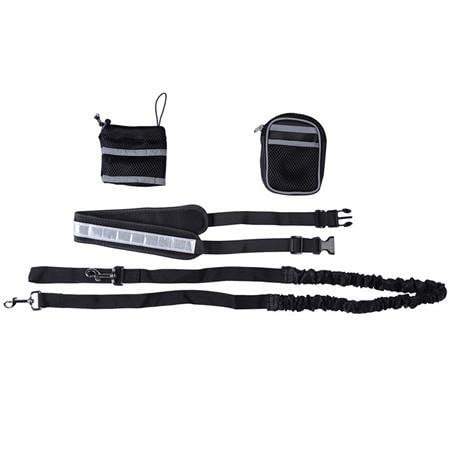 Hands Free Jogging Leash Hands free jogging belt Happy Paws Black 