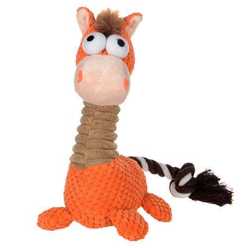Harry Trotter The Plush Pony Plush & Squeaky Toys Happy Paws Orange 