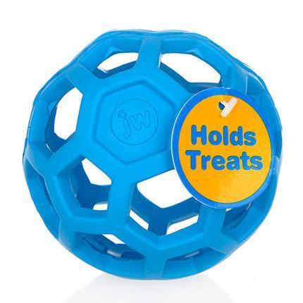 Holee Roller Treat Ball Puzzle toys Happy Paws Blue Medium 8 cm 