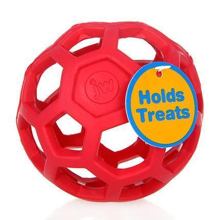 Holee Roller Treat Ball Puzzle toys Happy Paws Red Medium 8 cm 