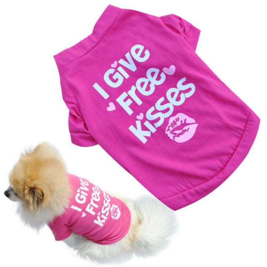 'I Give Kisses for Free' Dog Vest Happy Paws 