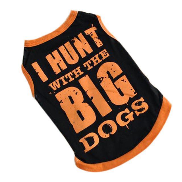 'I Hunt With The Big Dogs' Dog Vest Happy Paws Large 